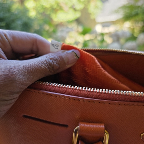 Prada Orange Leather Women's Hand Bag - Picture 2 of 16